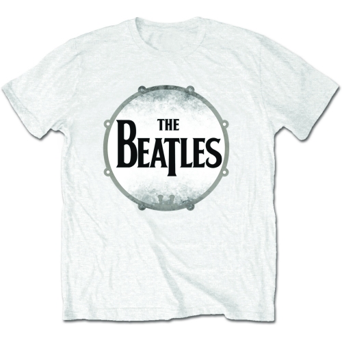 The Beatles tričko Drum Skin Biela XL