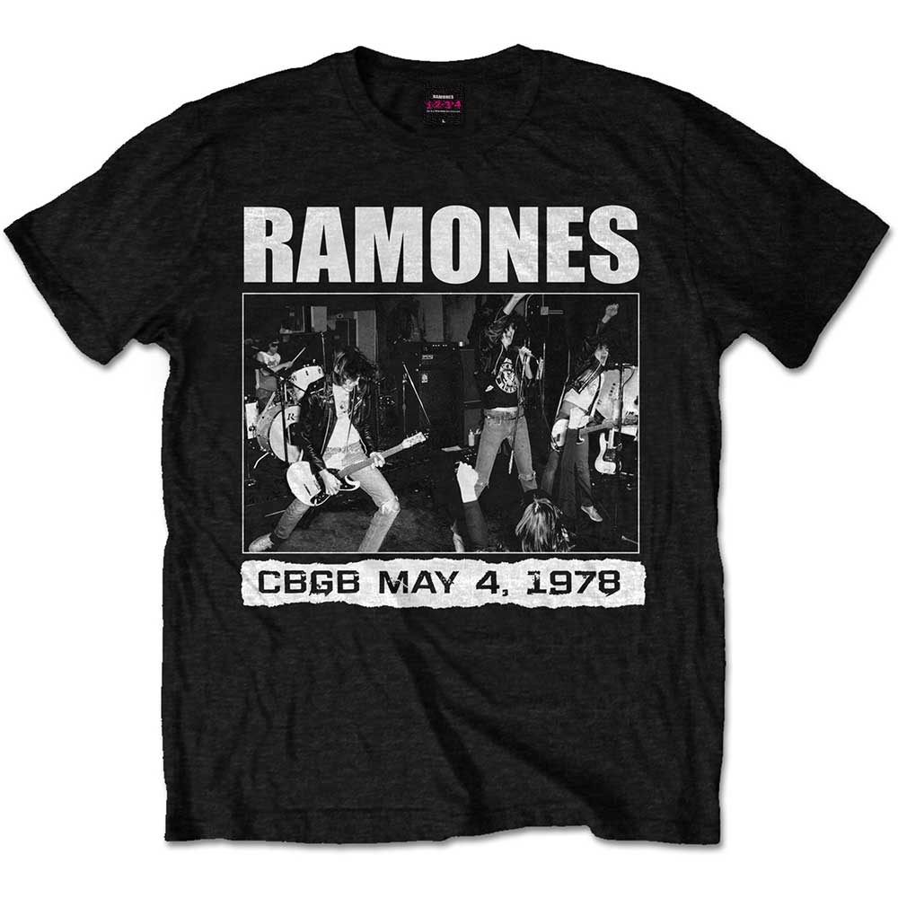 Ramones tričko CBGB 1978 Čierna XXL