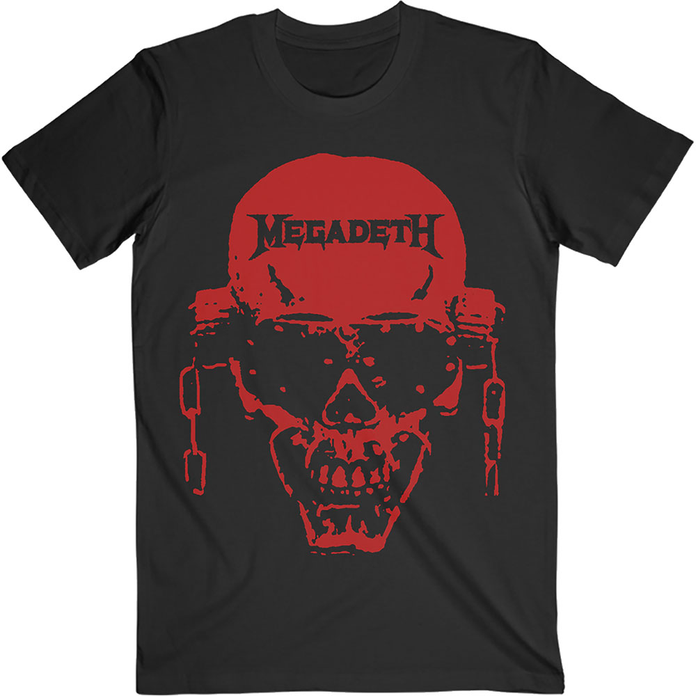 Megadeth tričko Vic Hi-Contrast Red Čierna XL