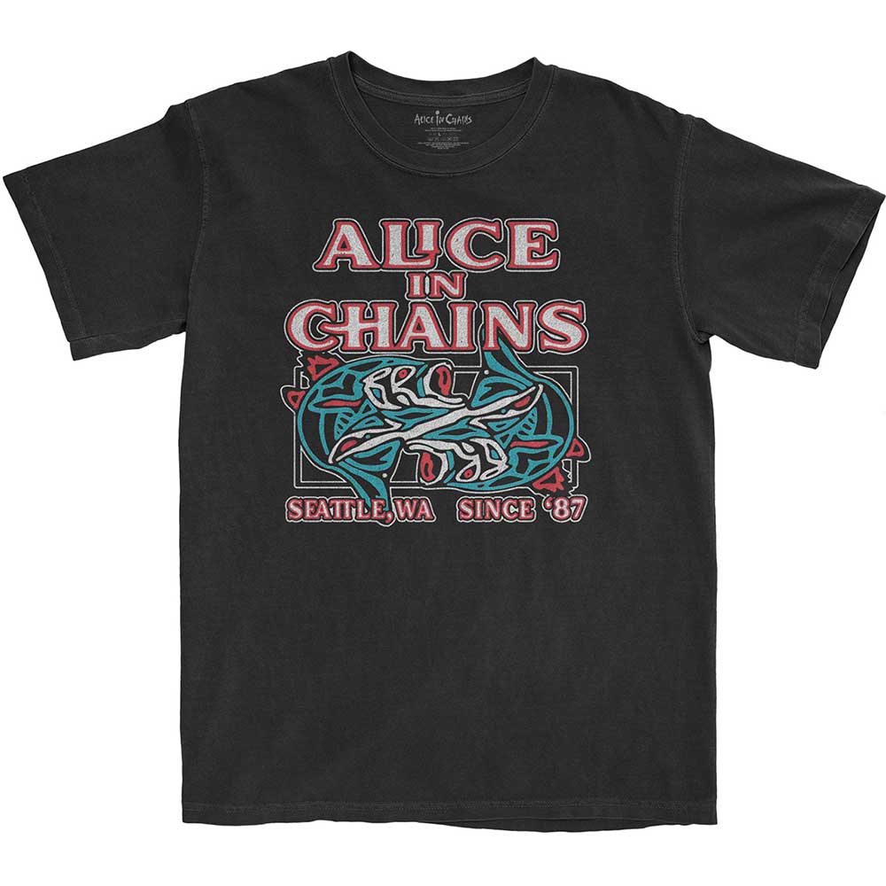 Alice In Chains tričko Totem Fish Čierna XL