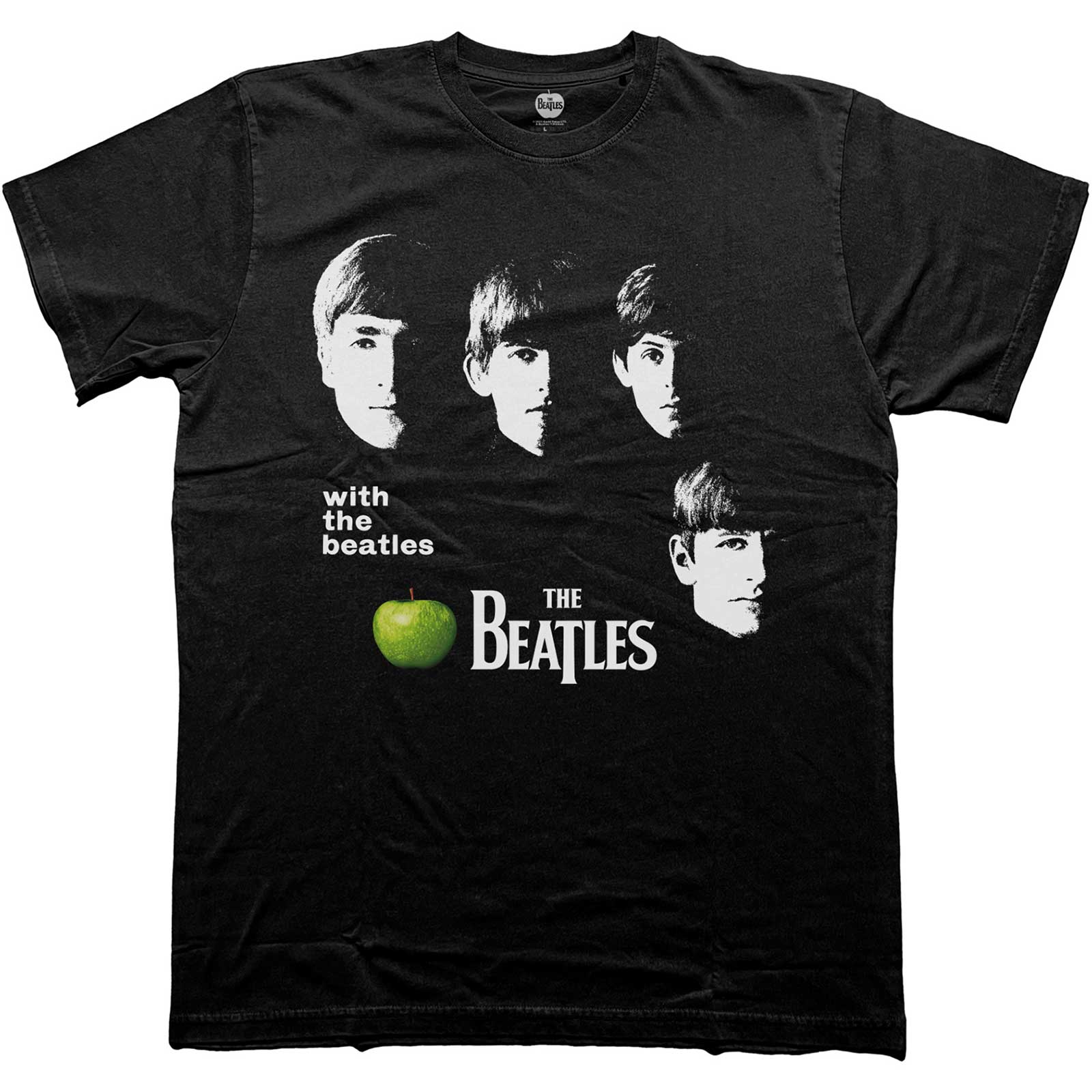 The Beatles tričko With The Beatles Apple Čierna XL