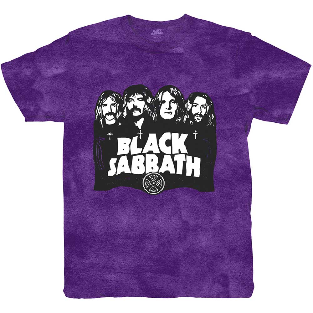 Black Sabbath tričko Band & Logo Fialová XXL