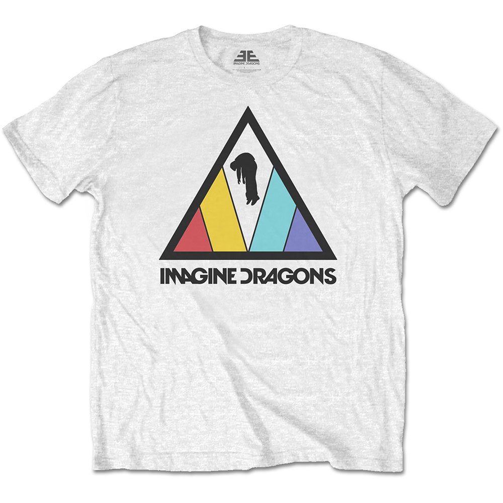 Imagine Dragons tričko Triangle Logo Biela XL