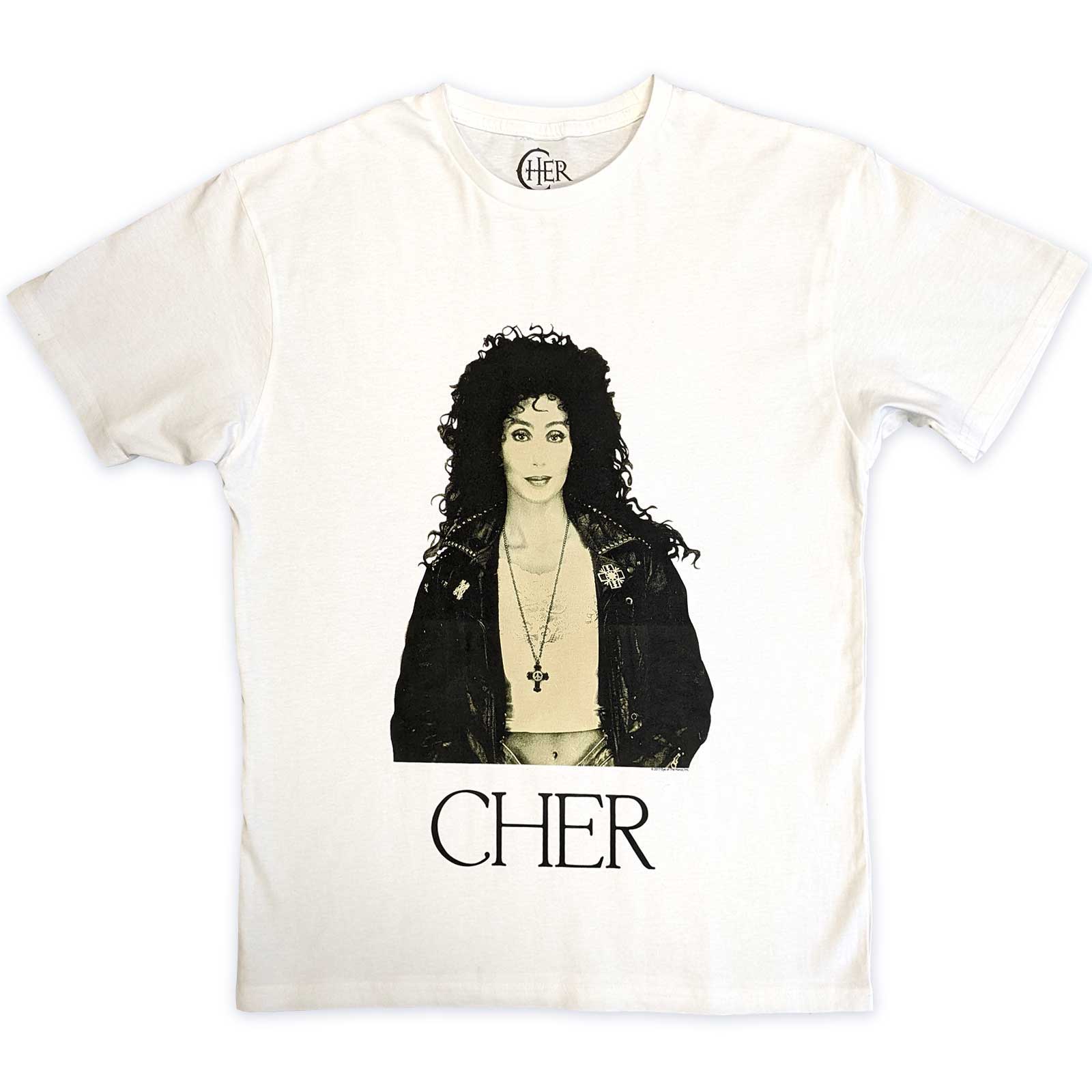 Cher tričko Leather Jacket Biela XL