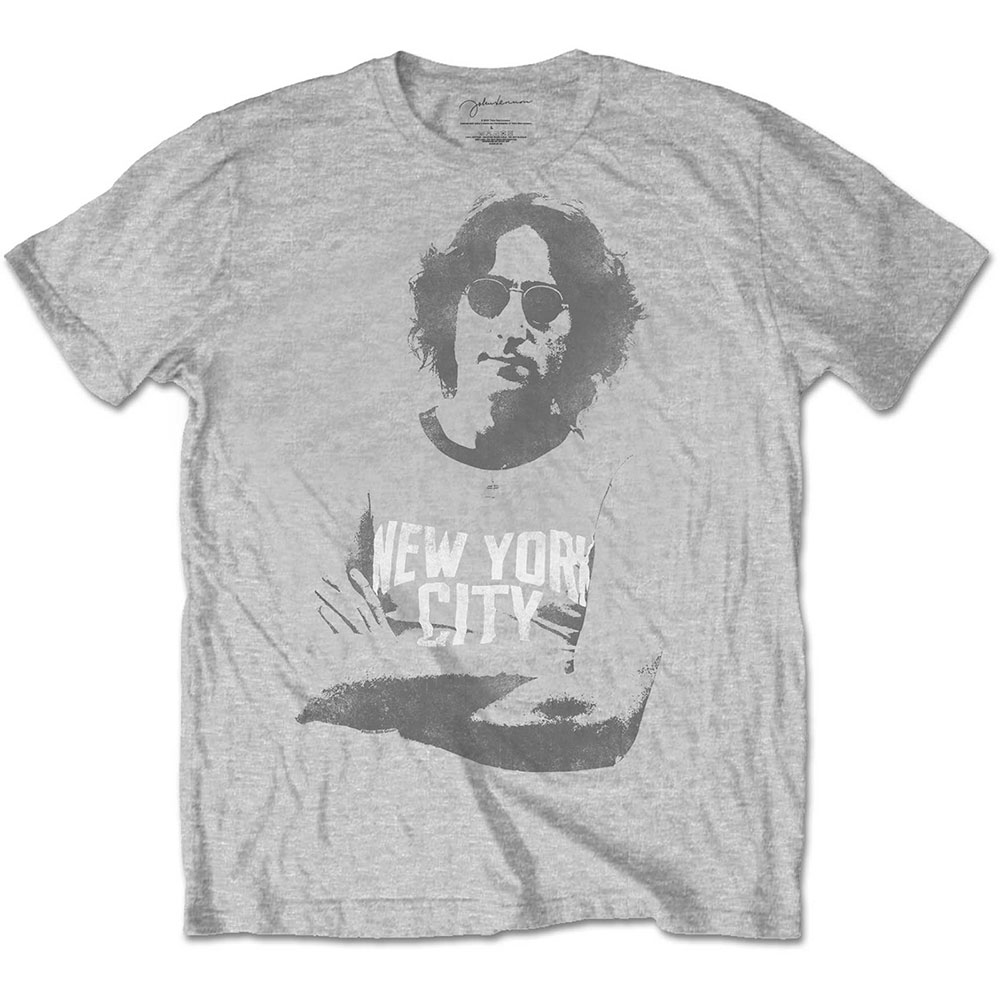 John Lennon tričko NYC Šedá XL