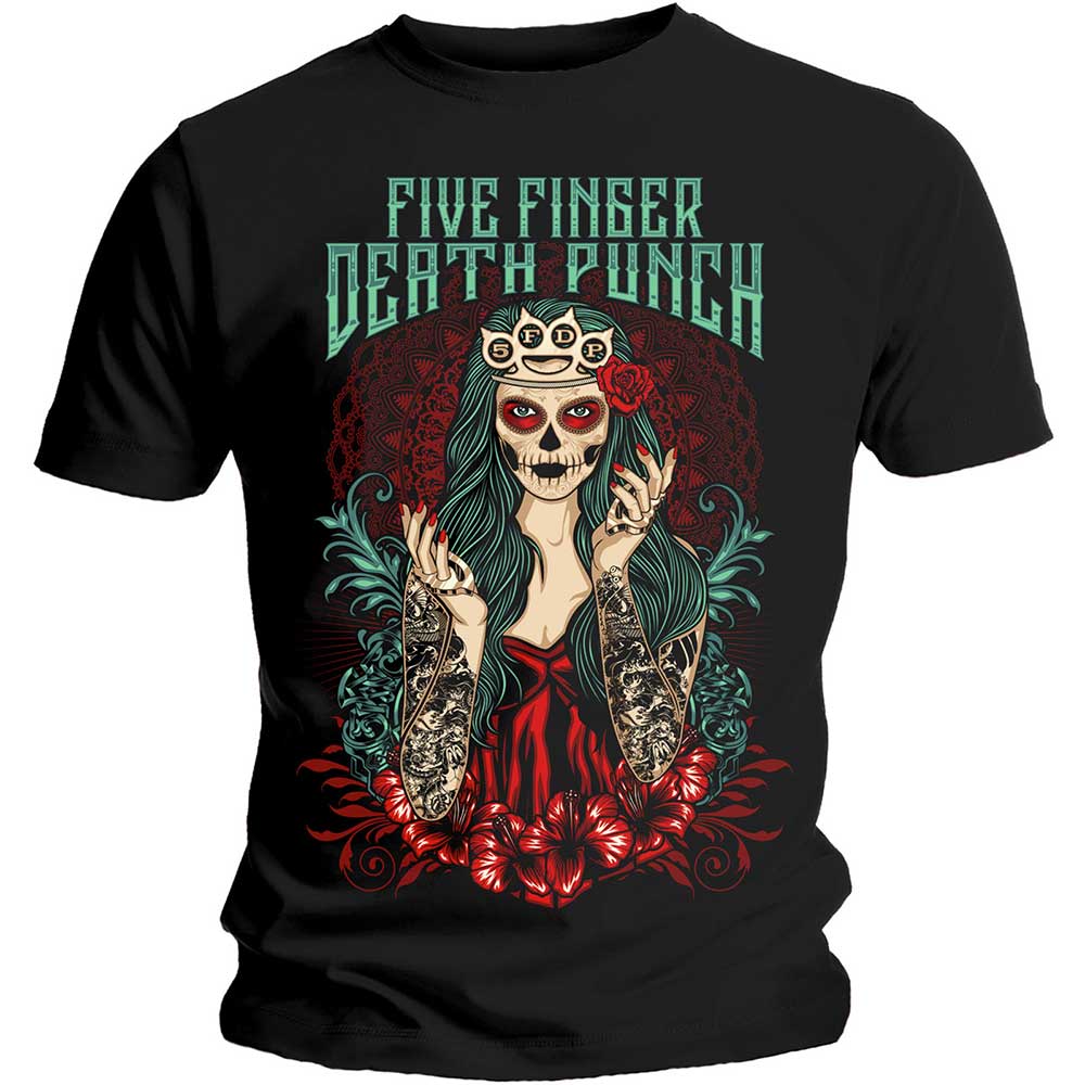 Five Finger Death Punch tričko Lady Muerta Čierna XL