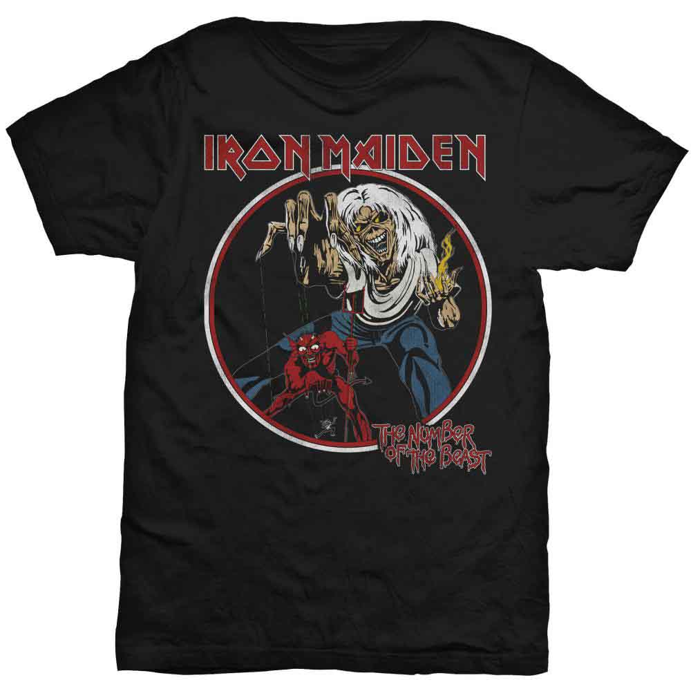 Iron Maiden tričko Number Of The Beast Čierna L
