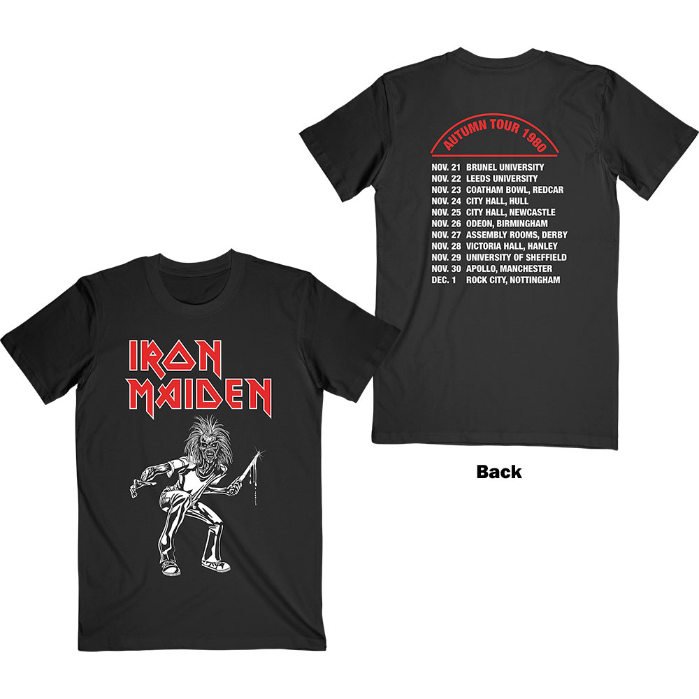Iron Maiden tričko Autumn Tour 1980 Čierna M