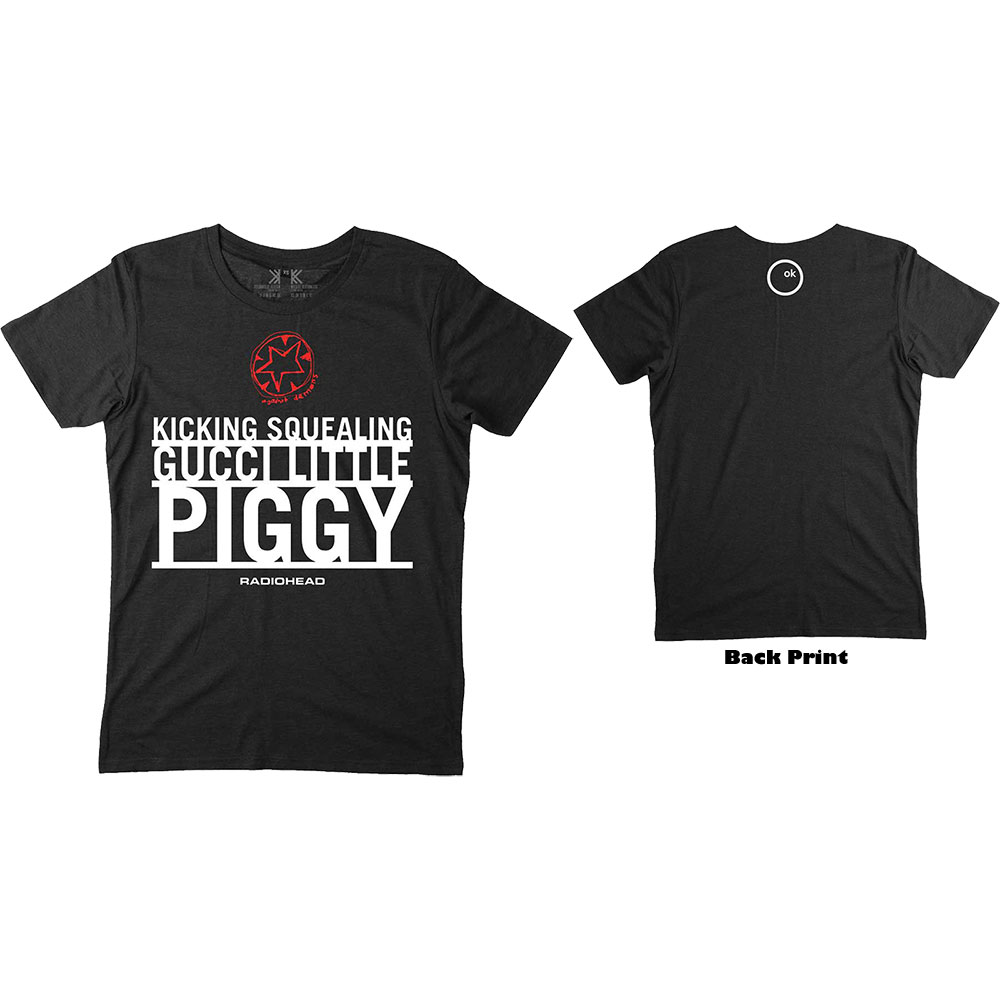 Radiohead tričko Gucci Piggy Čierna S