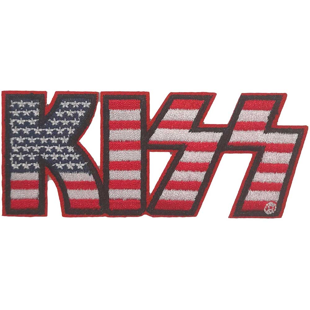 Kiss American Flag Logo