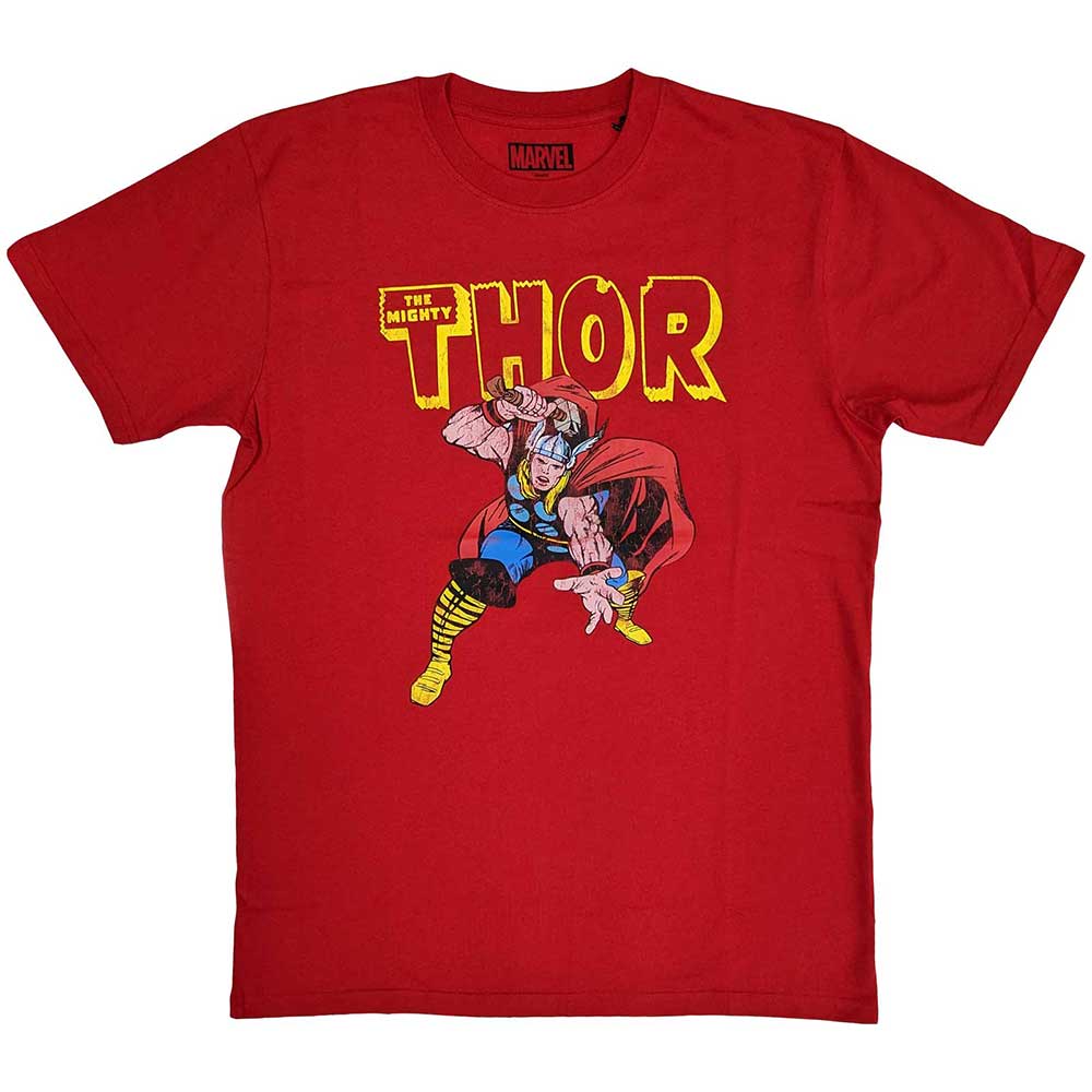Marvel tričko Thor Hammer Distressed Červená M