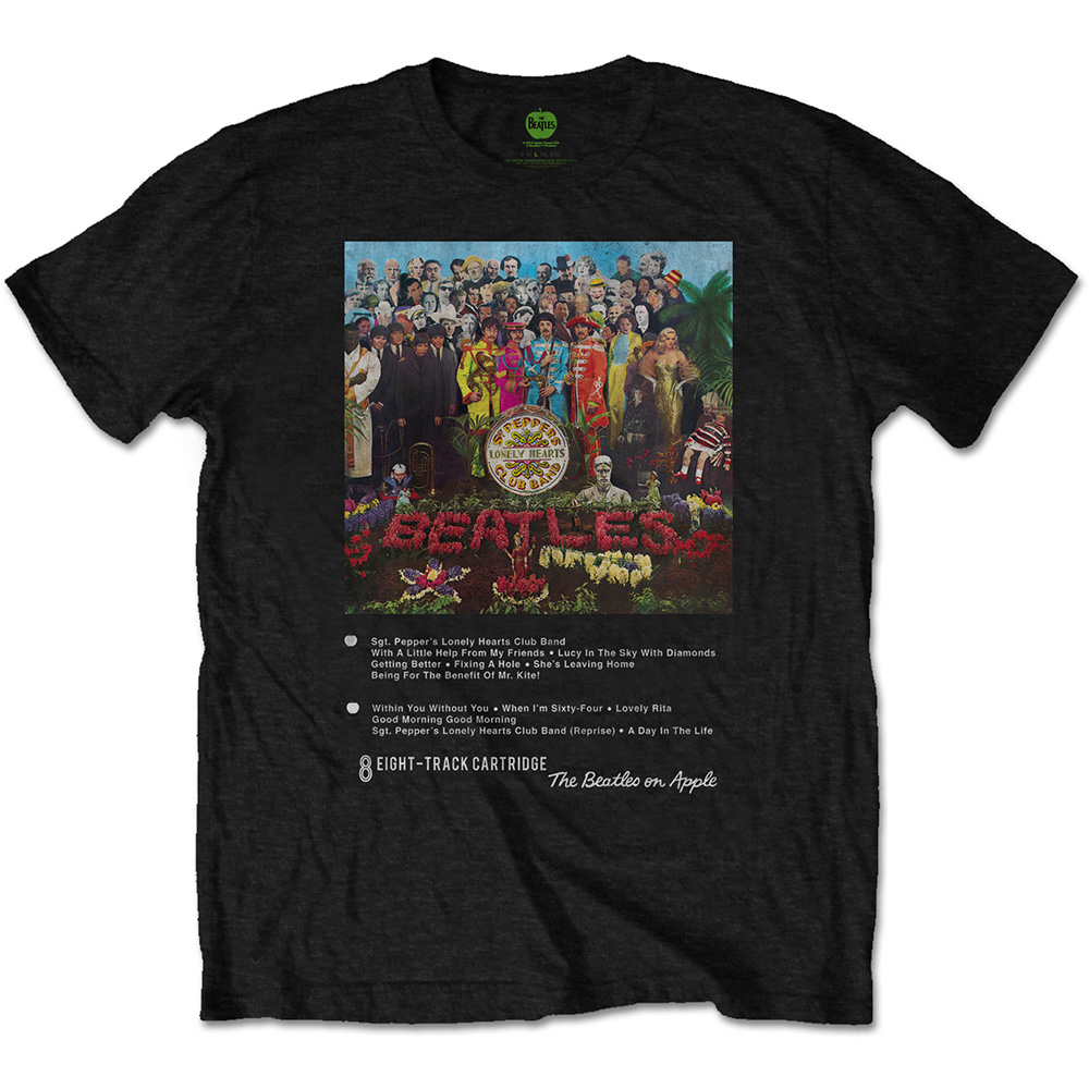 The Beatles tričko Sgt Pepper 8 Track Čierna S
