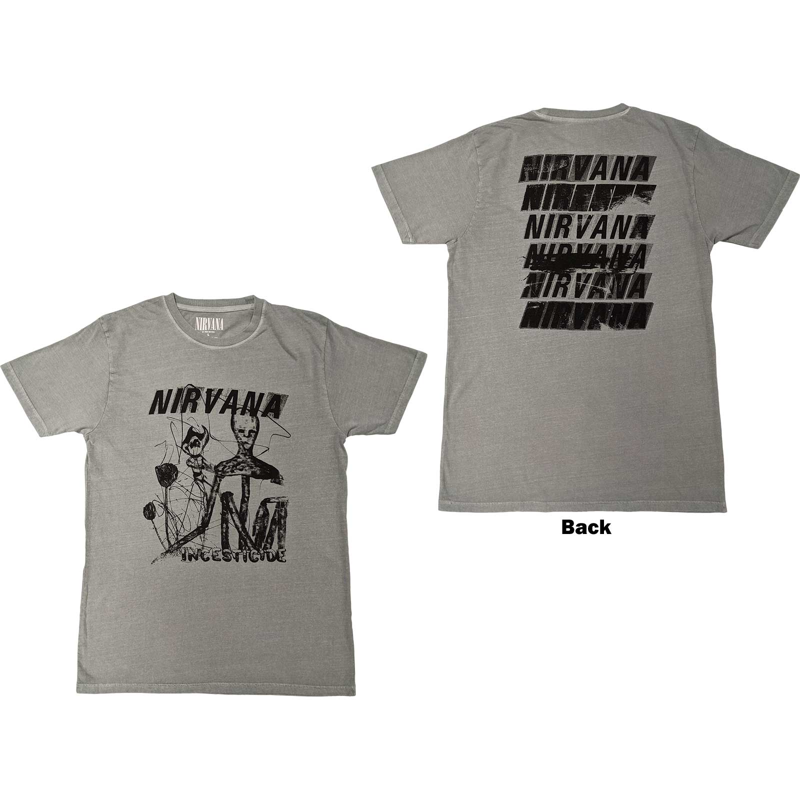 Nirvana tričko Incesticide Stacked Logo Zelená M