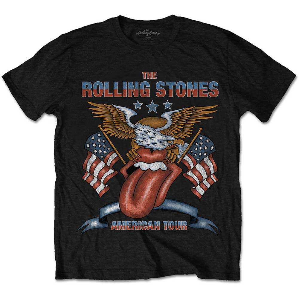 The Rolling Stones tričko USA Tour Eagle Čierna M