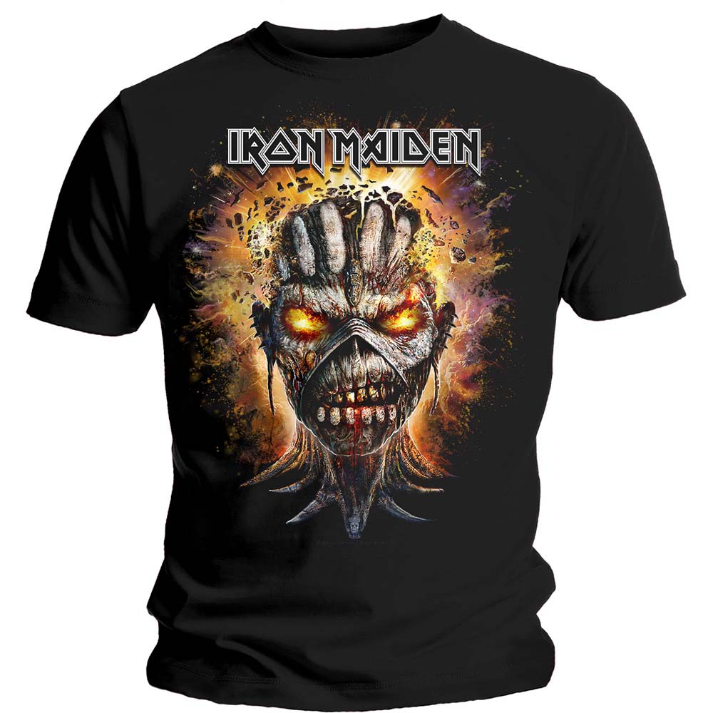 Iron Maiden tričko Eddie Exploding Head Čierna XL