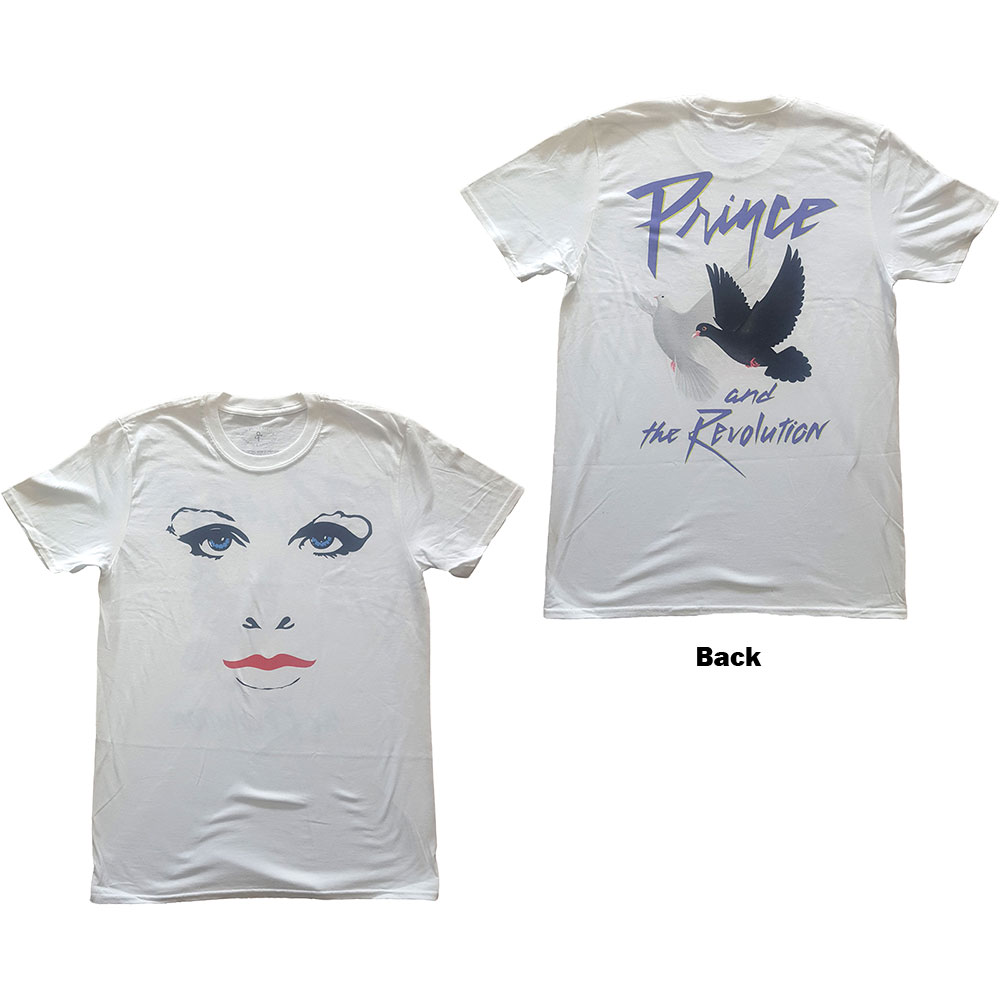 Prince tričko Faces & Doves Biela S