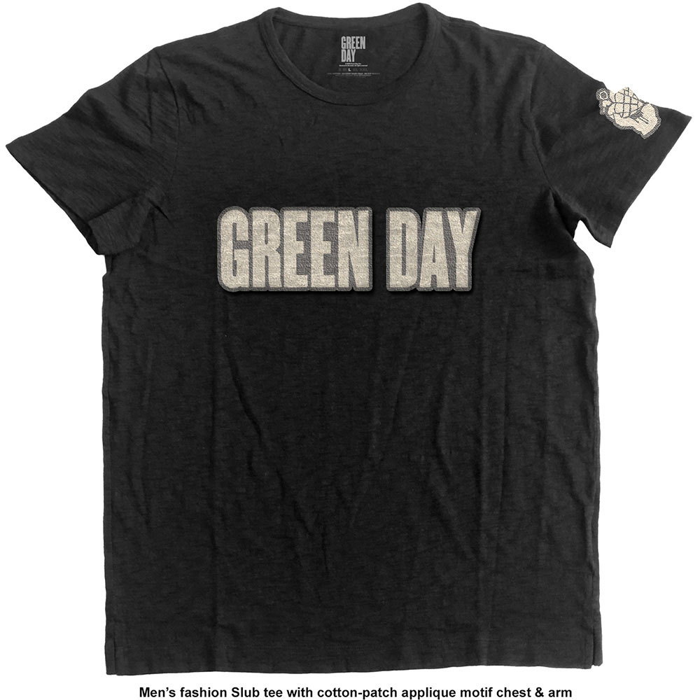 Green Day tričko Logo & Grenade Čierna XL