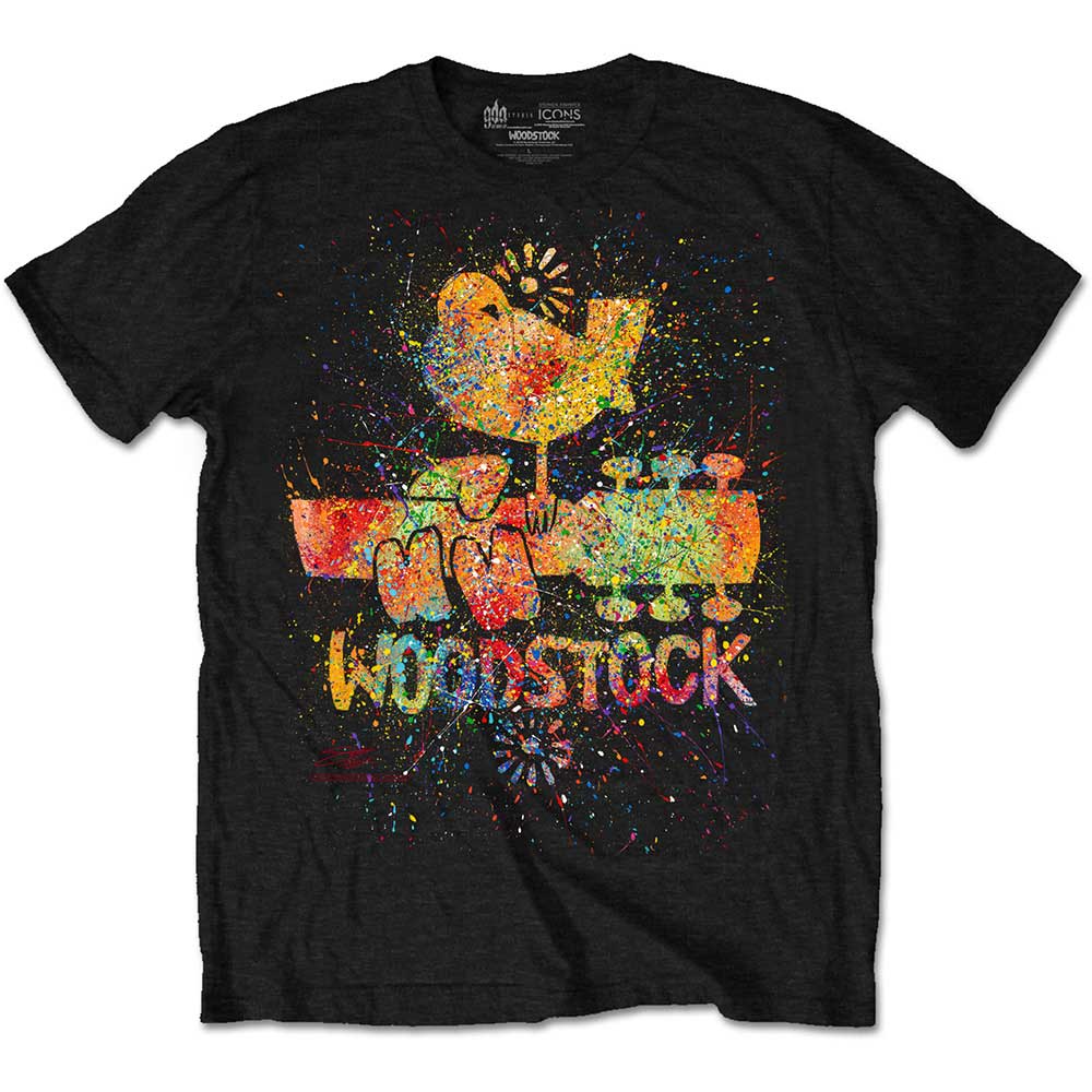 Woodstock tričko Splatter Čierna XL