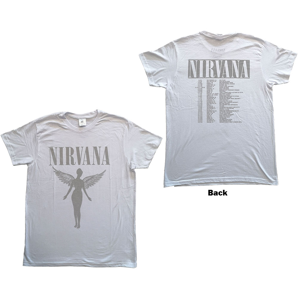 Nirvana tričko In Utero Tour Biela S