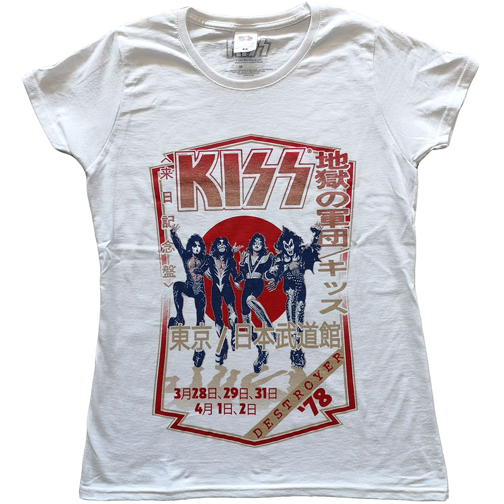 Kiss tričko Destroyer Tour \'78 Biela XL