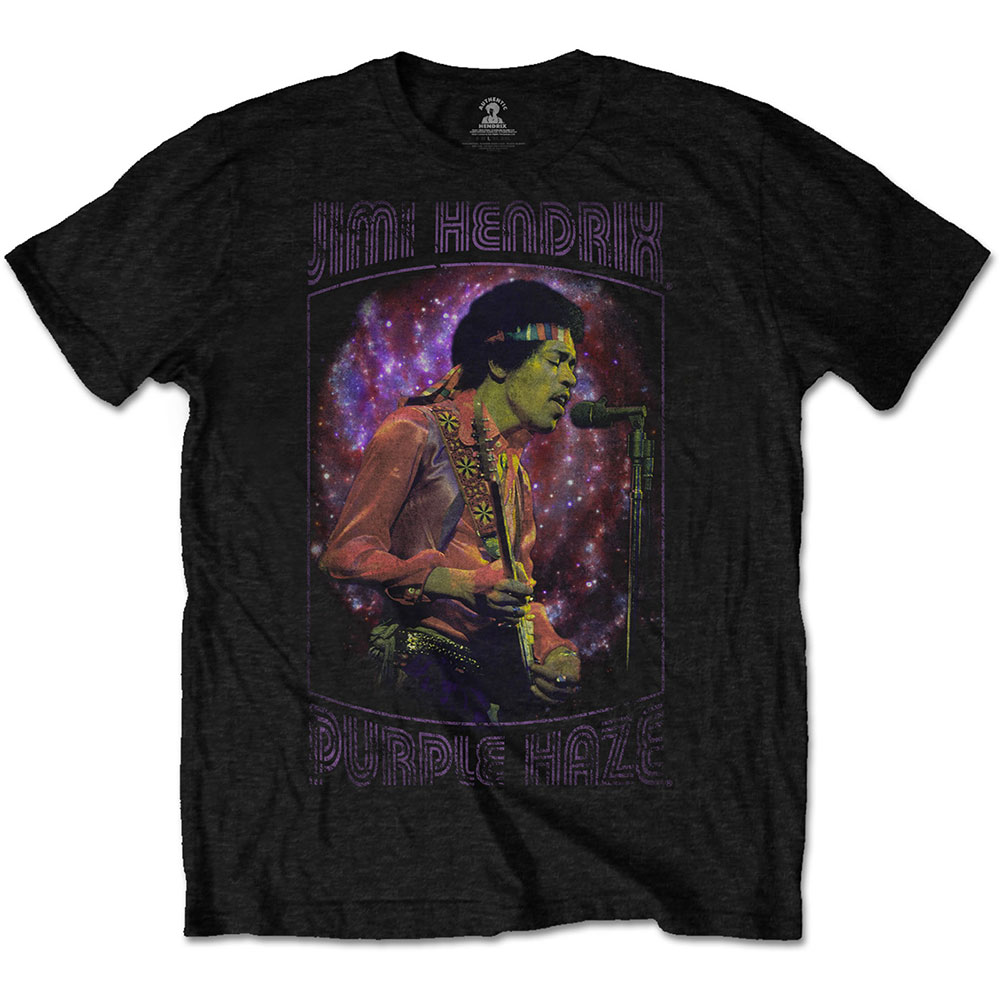 Jimi Hendrix tričko Purple Haze Frame Čierna XL