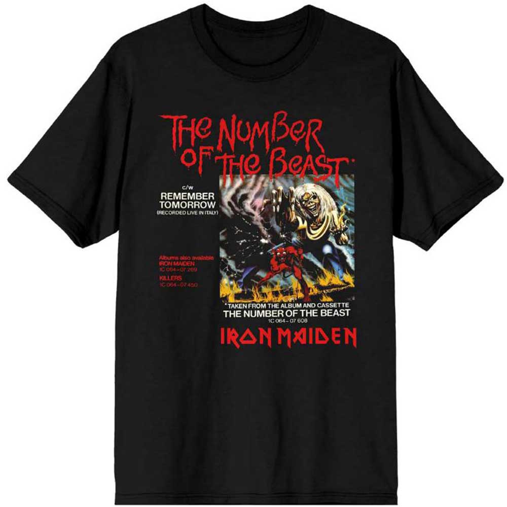 Iron Maiden tričko Number of the Beast Vinyl Promo Sleeve Čierna S