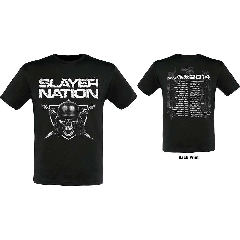 Slayer tričko Nation 2014 Dates Čierna M
