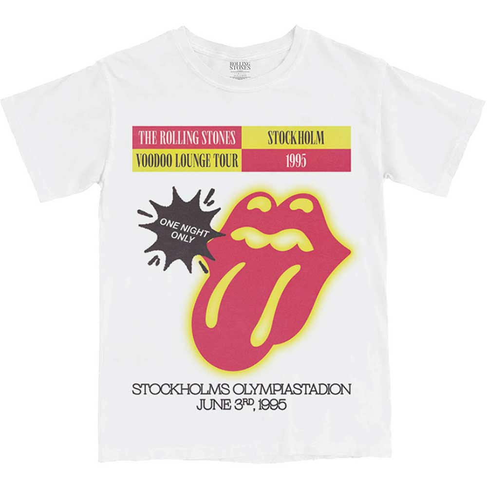 The Rolling Stones tričko Stockholm \'95 Biela XL