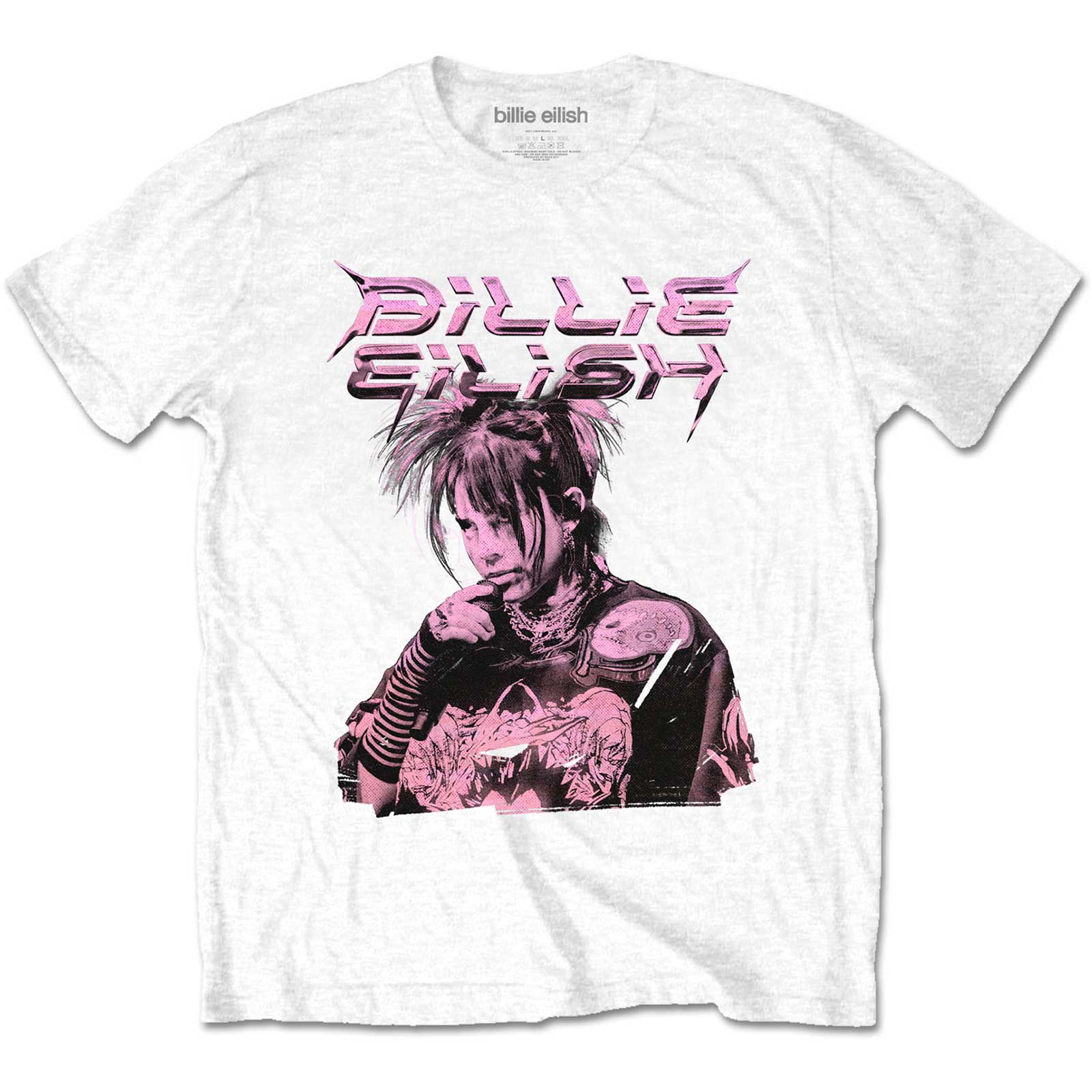 Billie Eilish tričko Purple Illustration Biela S