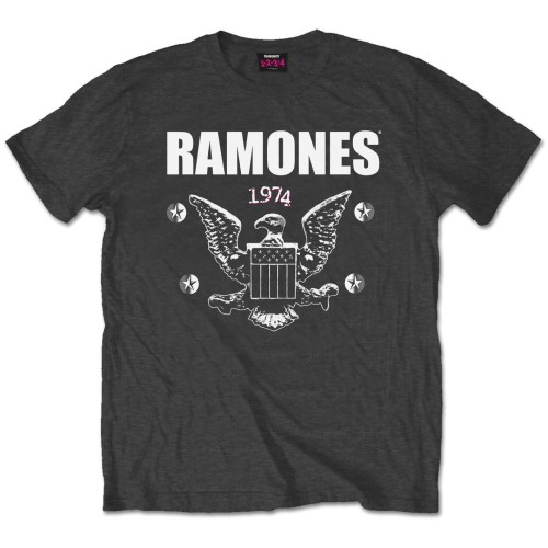 Ramones tričko 1974 Eagle Šedá XXL