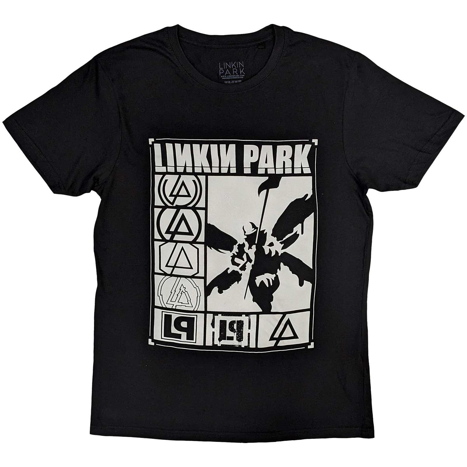 Linkin Park tričko Logos Rectangle Čierna XXL