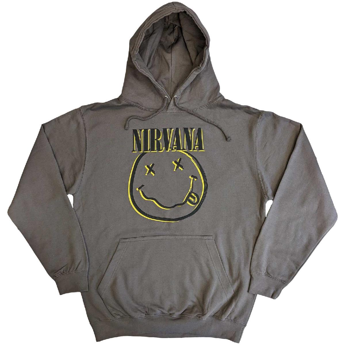 Nirvana mikina Inverse Smiley Šedá XXL