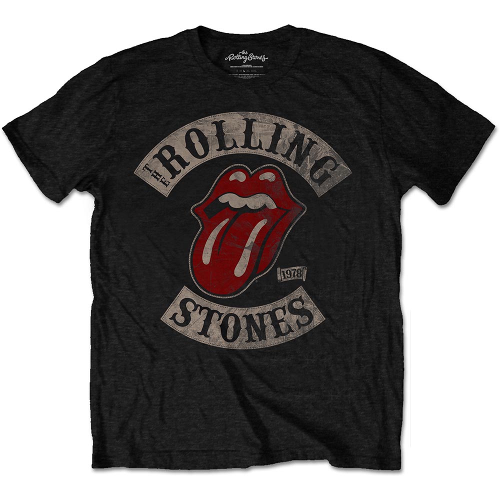 The Rolling Stones tričko Tour 1978 Čierna 4XL