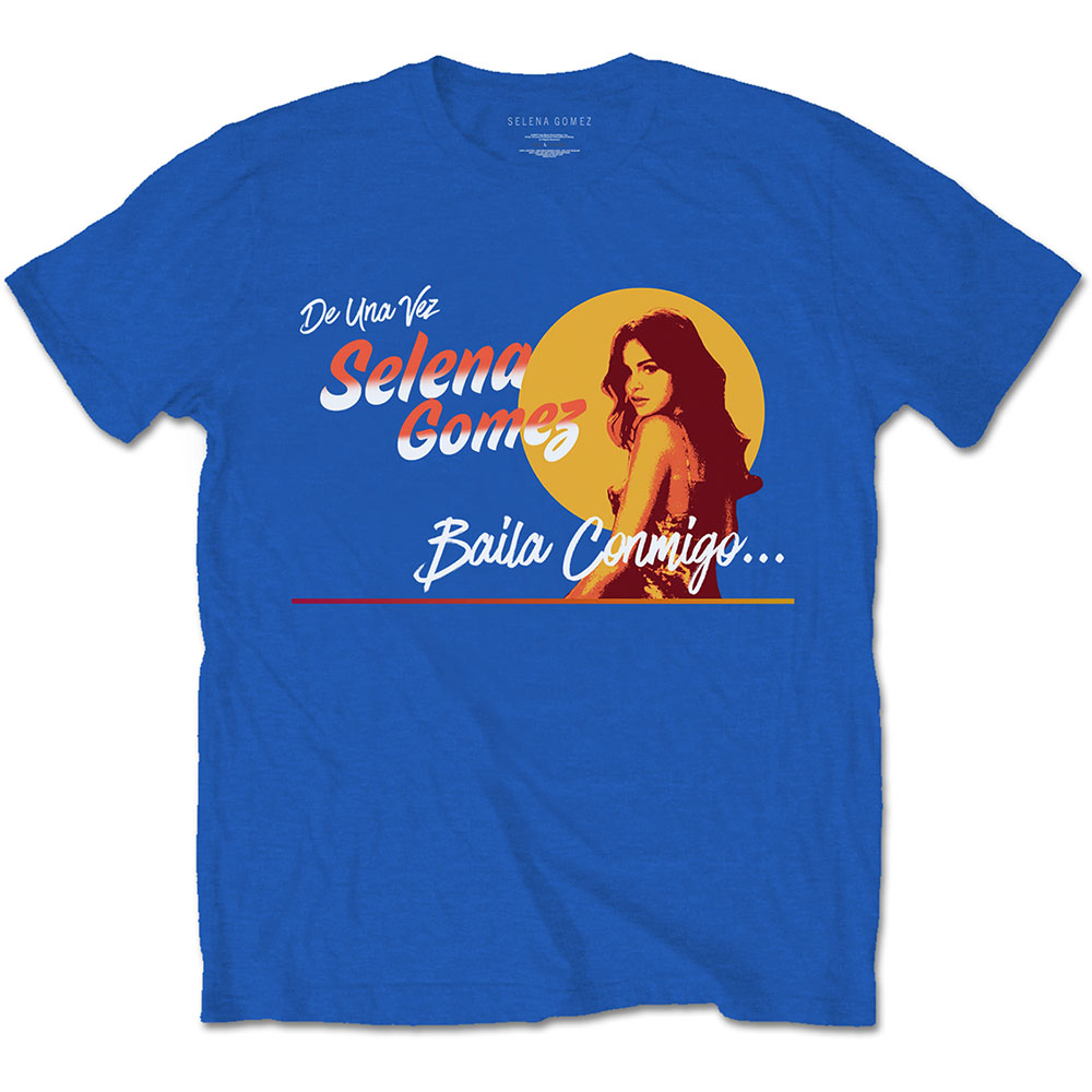 E-shop Selena Gomez tričko Mural Modrá S