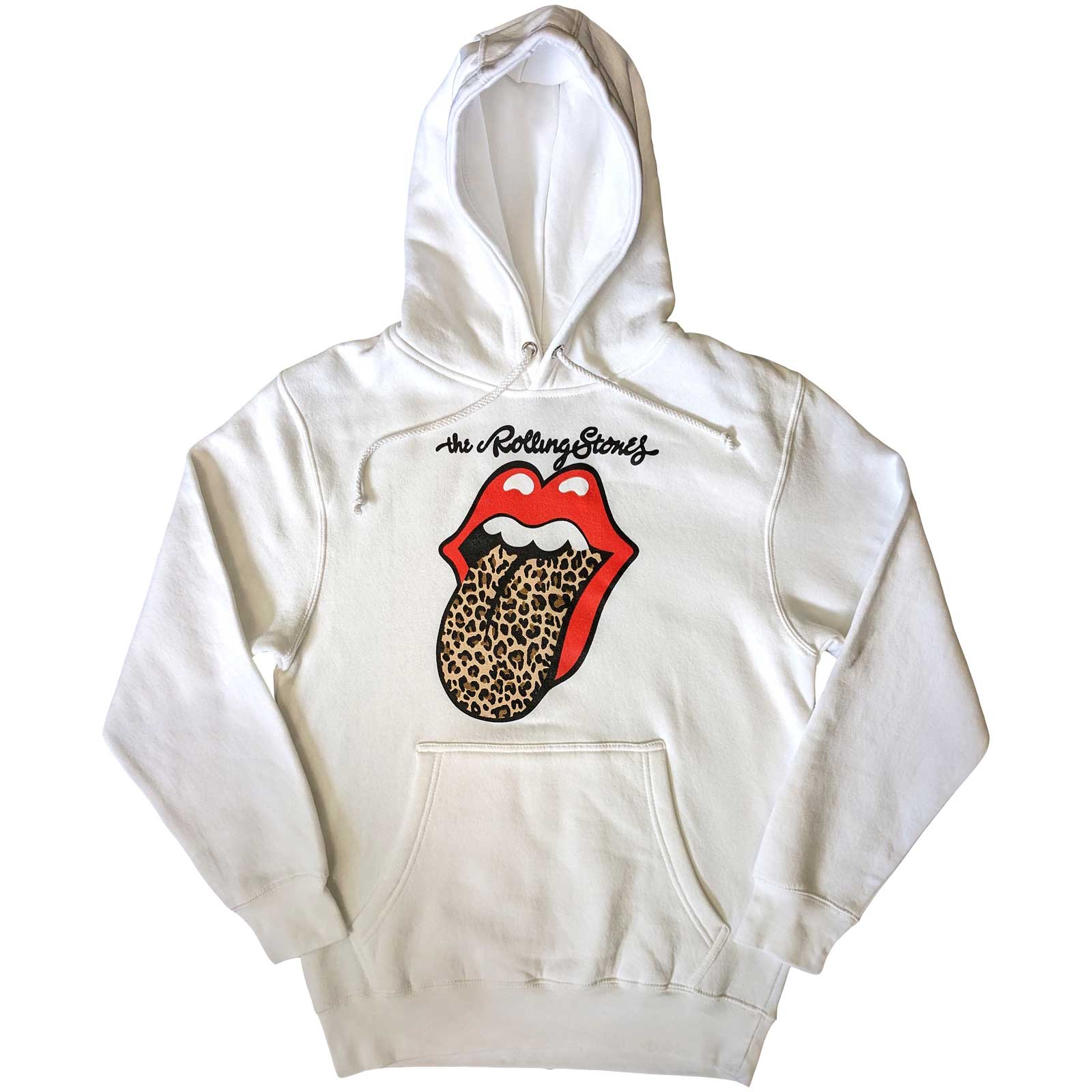 The Rolling Stones mikina Leopard Tongue Biela XL
