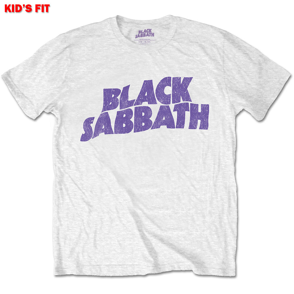 E-shop Black Sabbath tričko Wavy Logo Biela 11-12 rokov