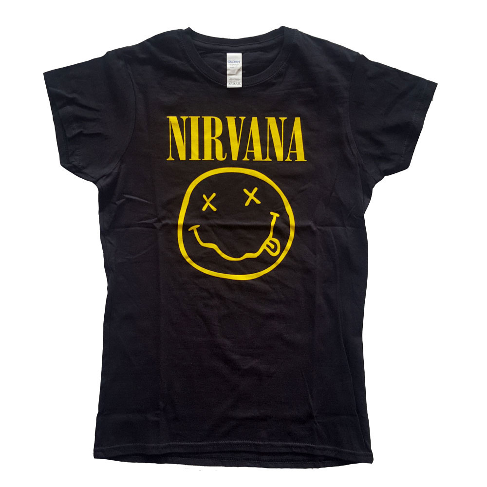 Nirvana tričko Yellow Smiley Čierna XXL