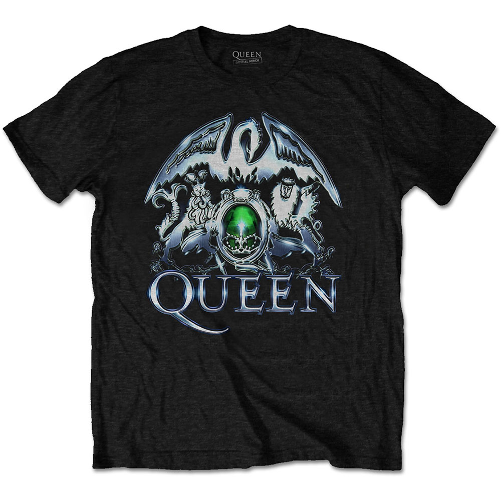 Queen tričko Metal Crest Čierna XL