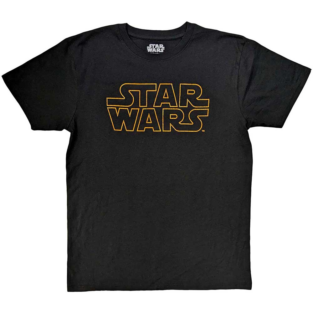 Star Wars tričko Logo Outline Čierna S