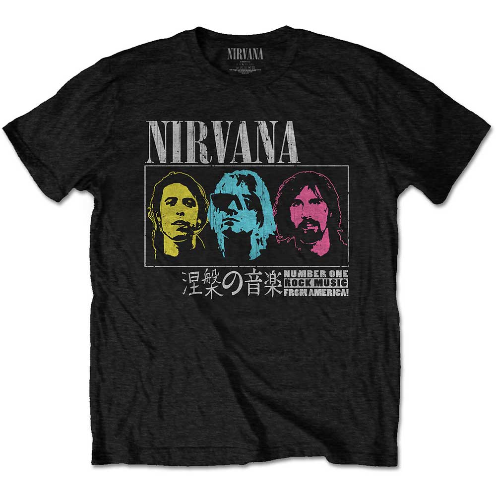 Nirvana tričko Japan! Čierna L
