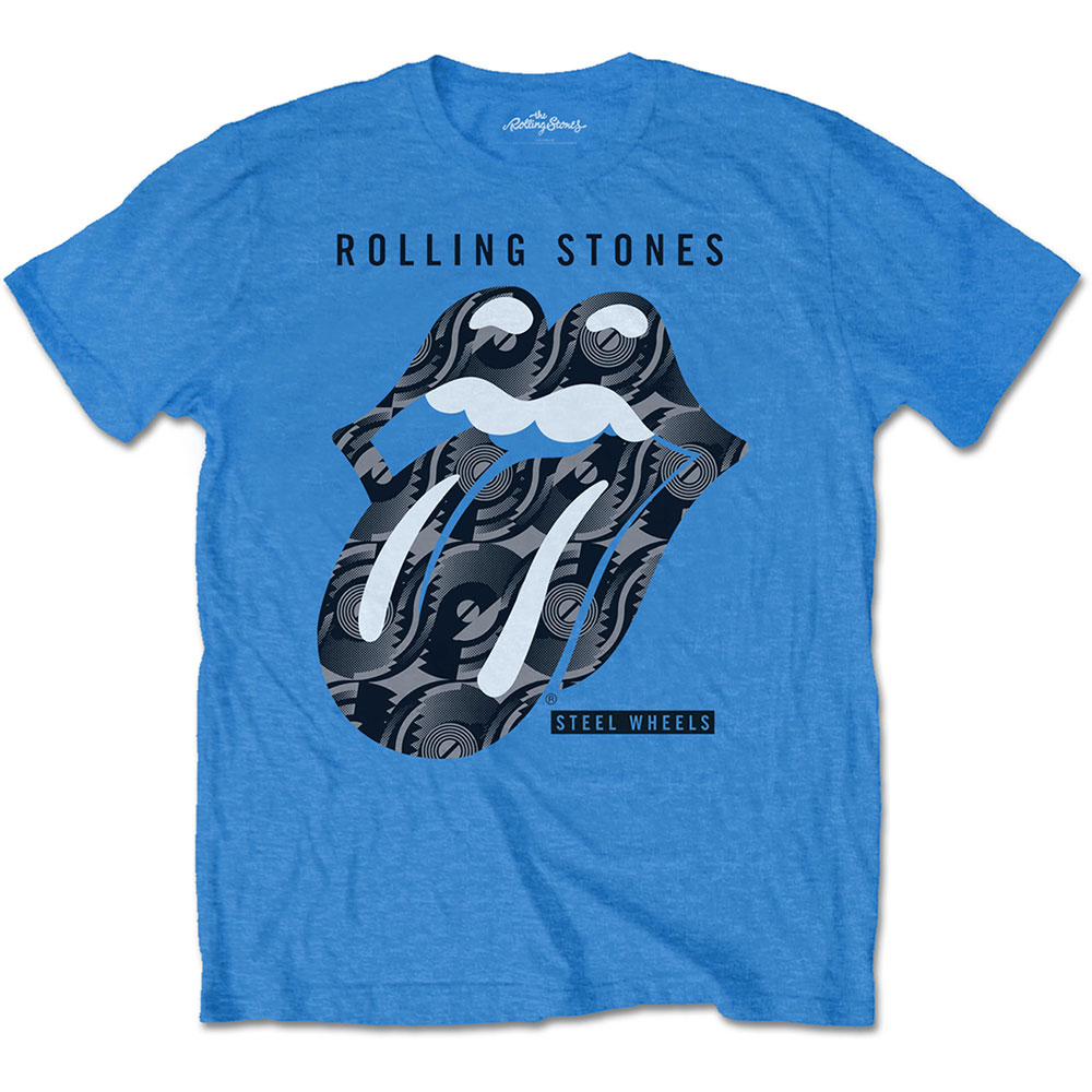 The Rolling Stones tričko Steel Wheels Modrá L