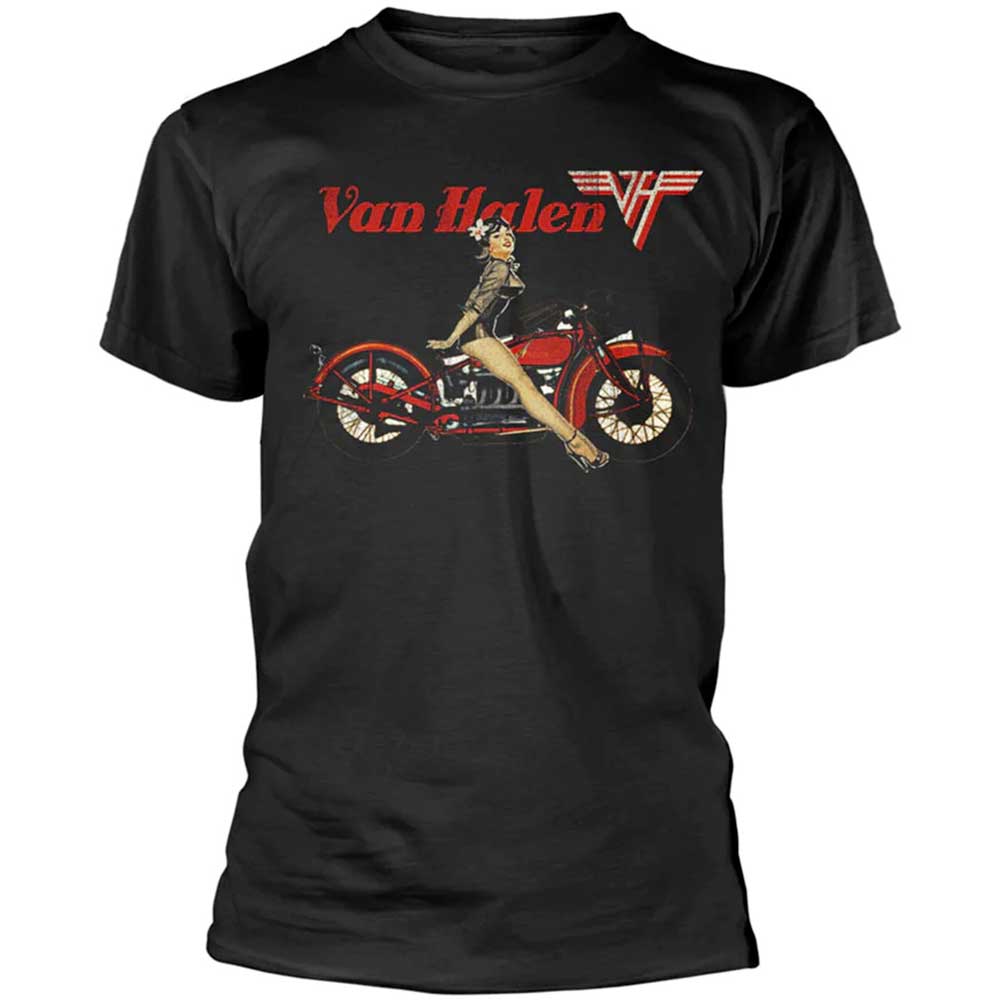Van Halen tričko Pin-up Motorcycle Čierna XL