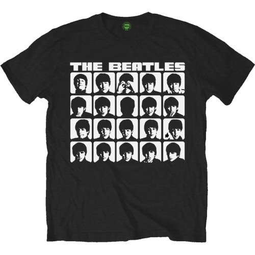 The Beatles tričko Hard Days Night Faces Mono Čierna XL