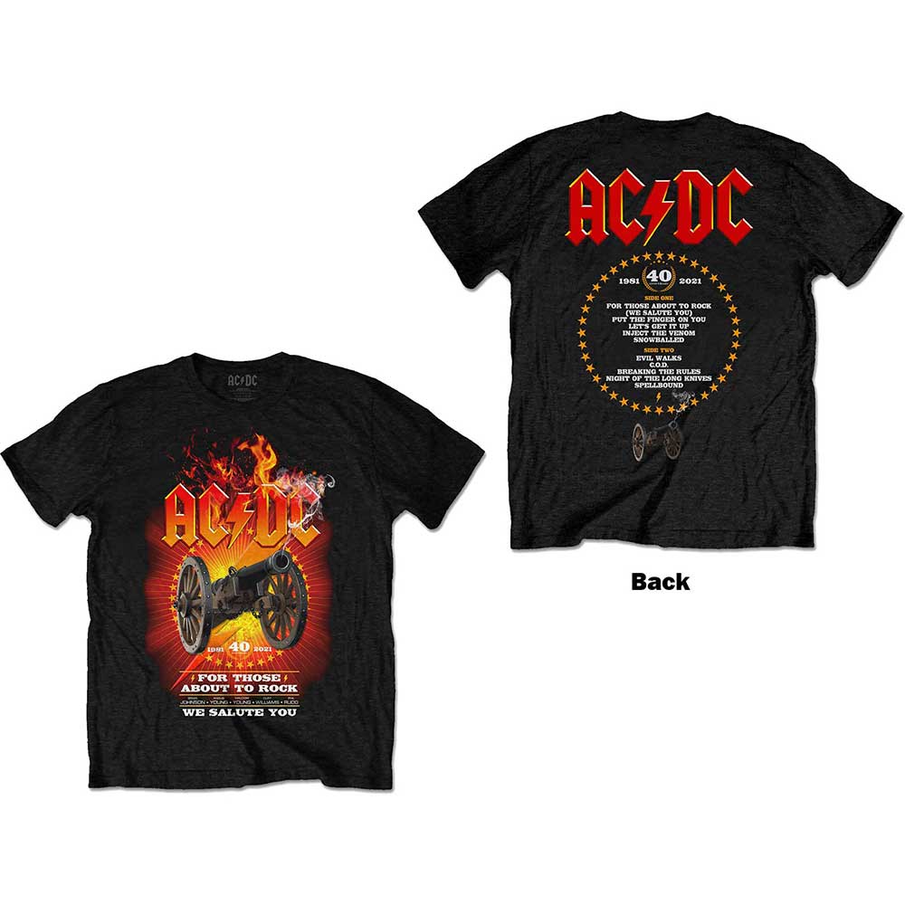 AC/DC tričko FTATR 40th Flaming Čierna XL