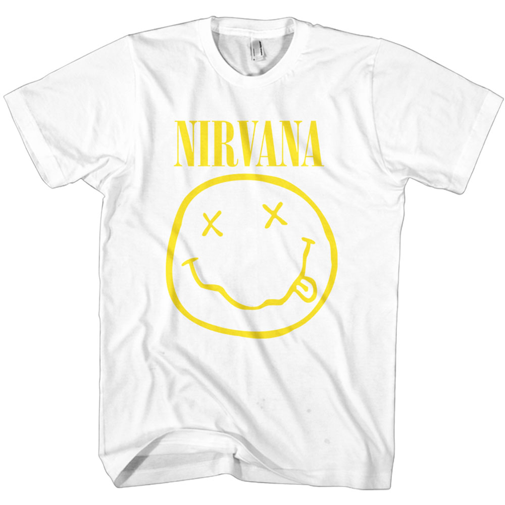 Nirvana tričko Yellow Smiley Biela XXL