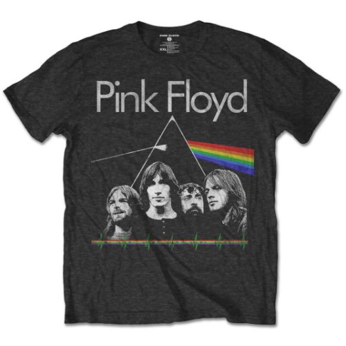 Pink Floyd tričko DSOTM Band & Pulse Šedá XL