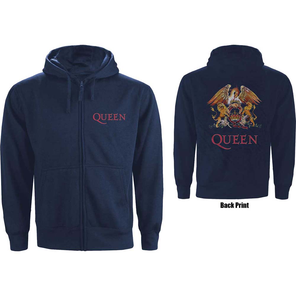 Queen mikina Classic Crest Modrá L