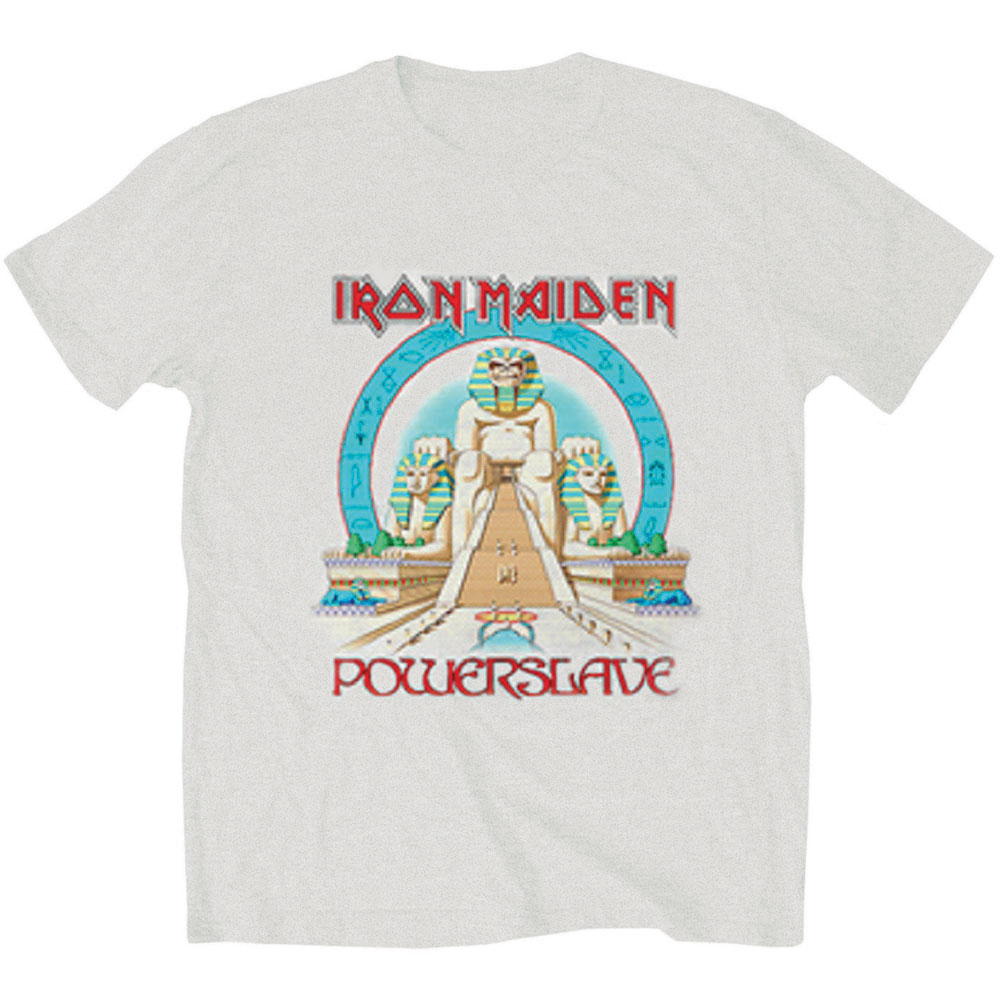 Iron Maiden tričko Powerslave Egypt Šedá S
