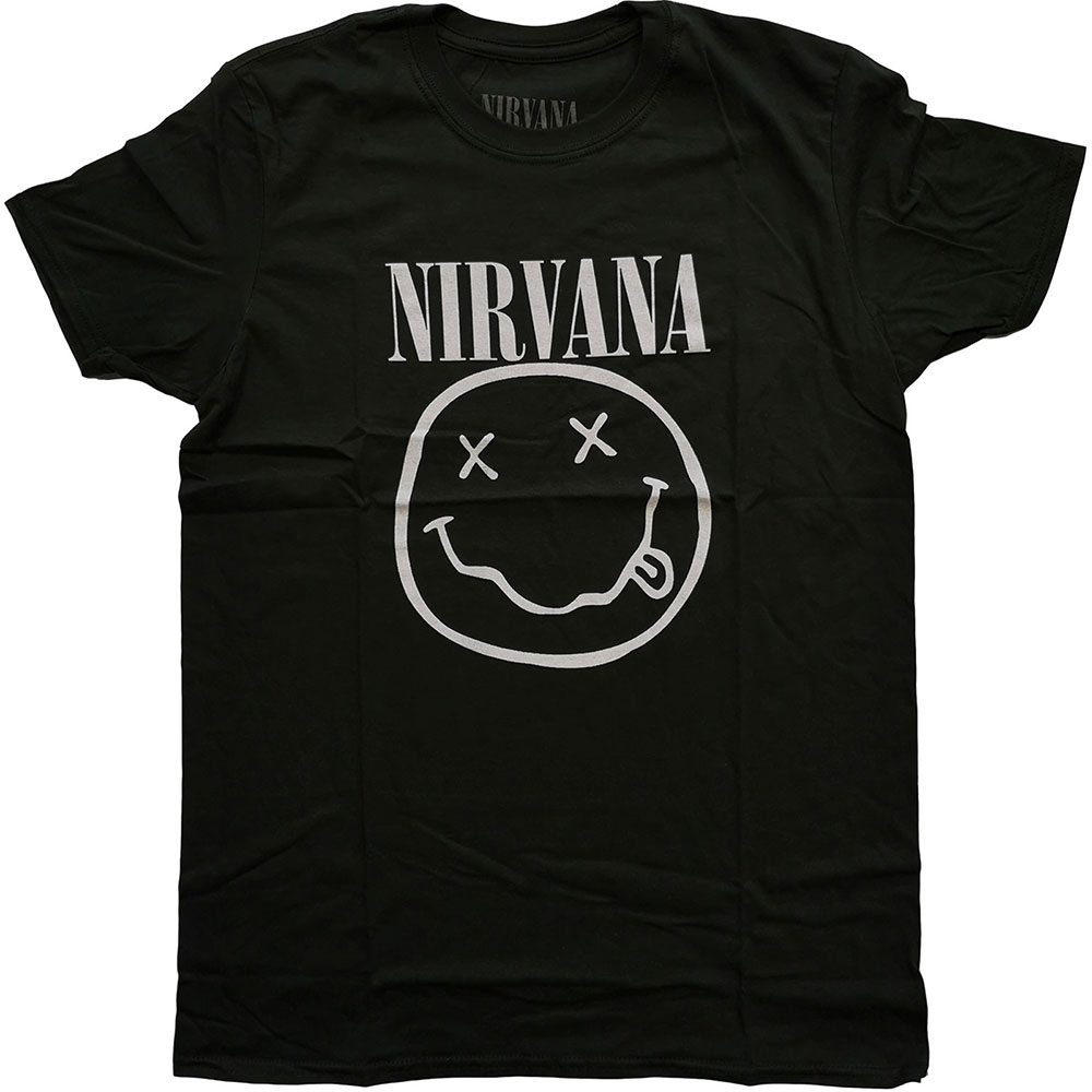 Nirvana tričko White Smiley Zelená L