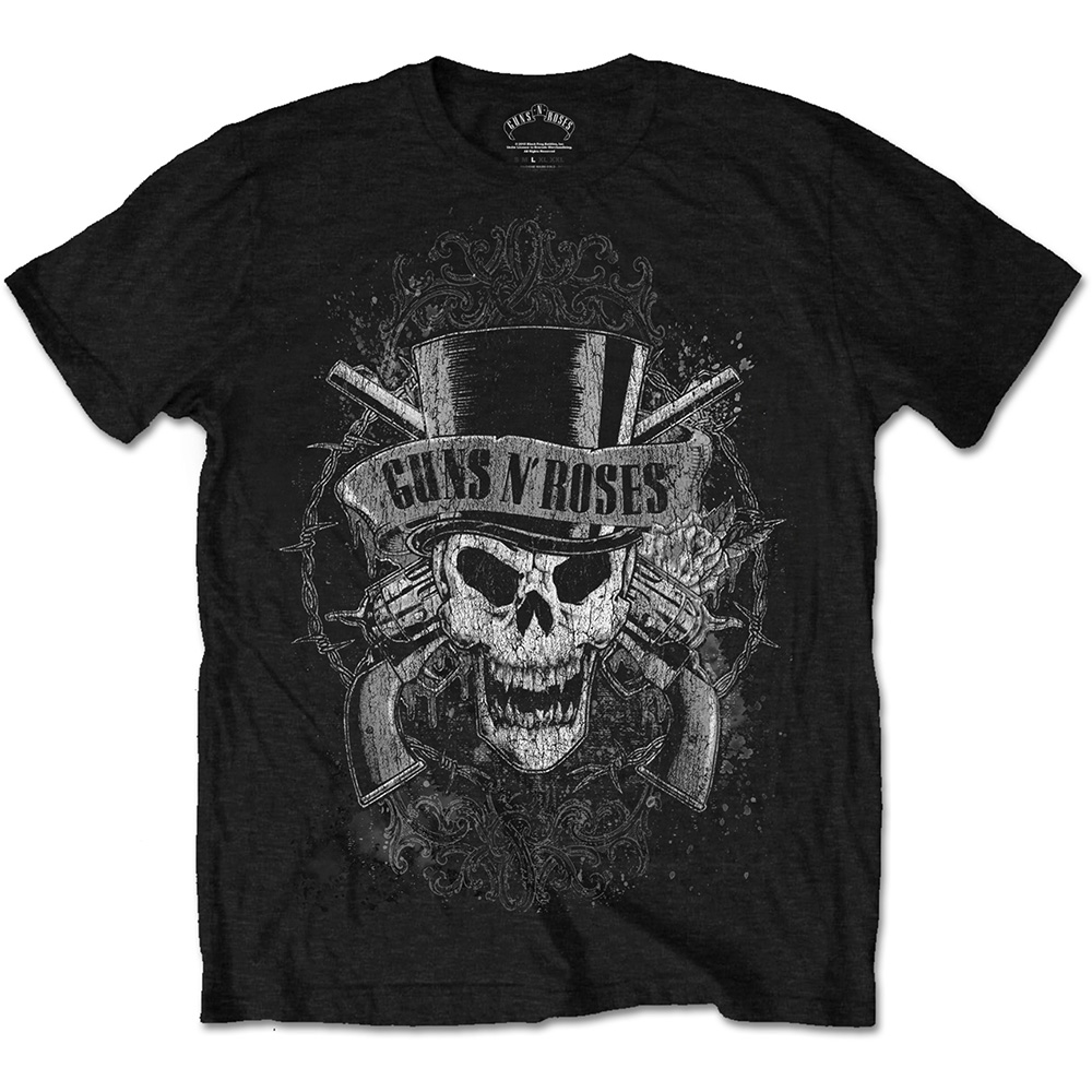 Guns N’ Roses tričko Faded Skull Čierna XL